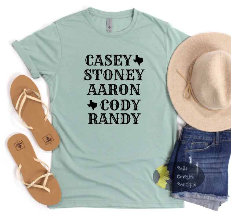 Stoney Aaron Cody Randy Texas Country Music T-Shirt