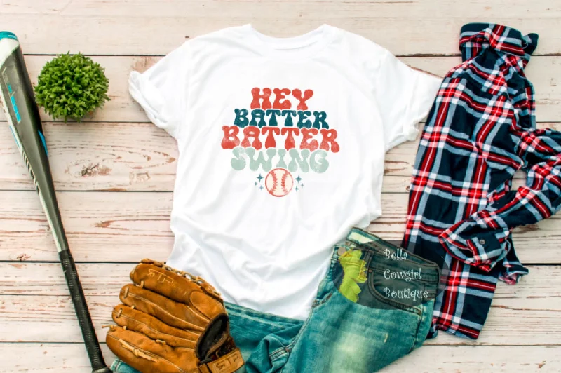 Hey Batter Batter Swing Vintage Baseball T-Shirt