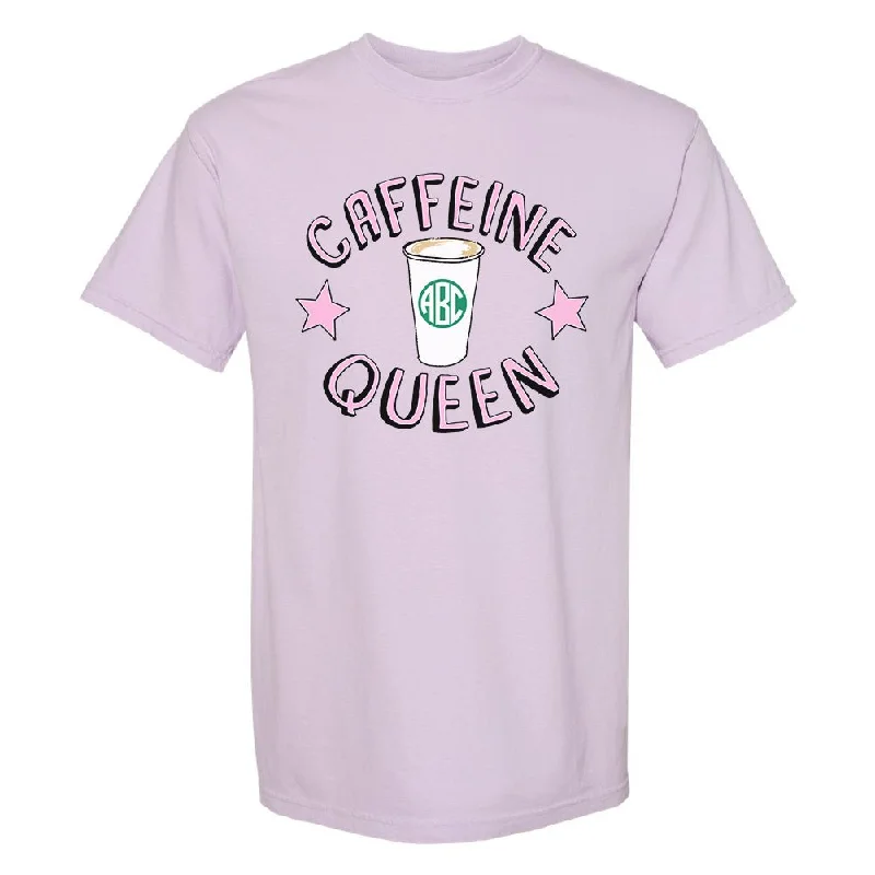 Monogrammed 'Caffeine Queen' T-Shirt