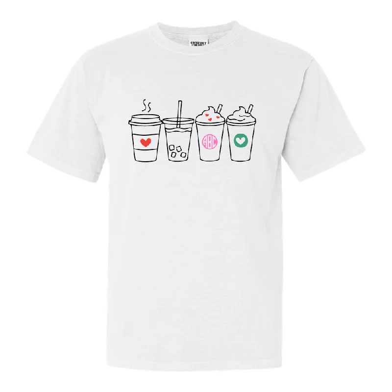 Monogrammed 'Coffee Lover' T-Shirt