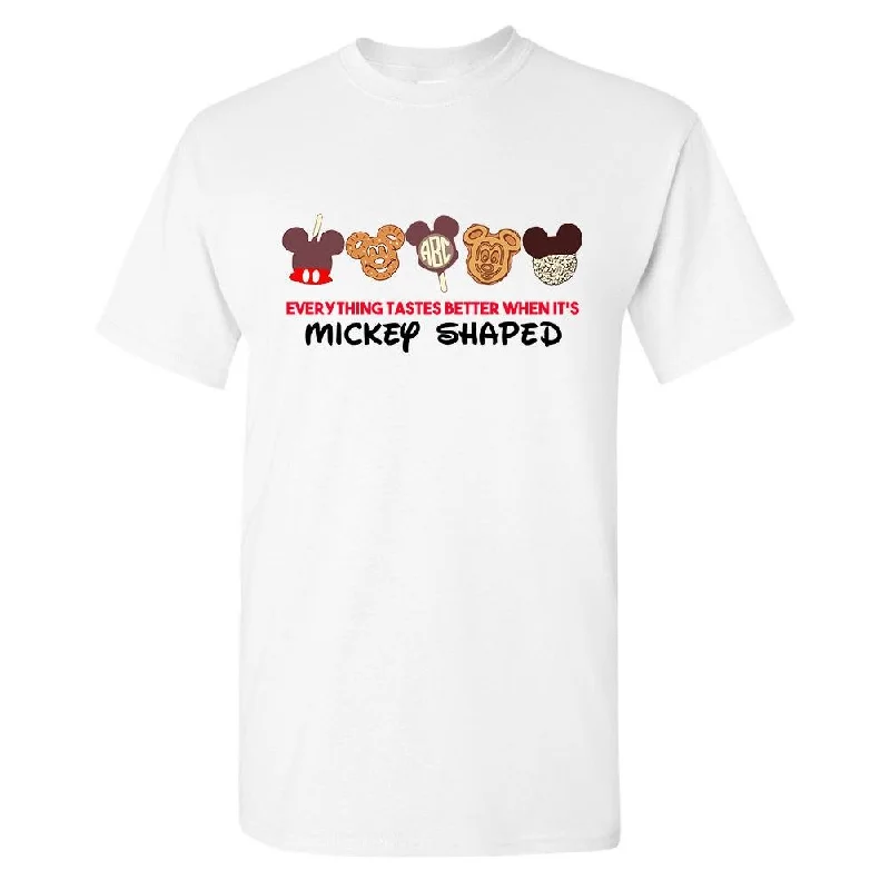 Monogrammed 'Everything Tastes Better Mickey Shaped' Basic T-Shirt