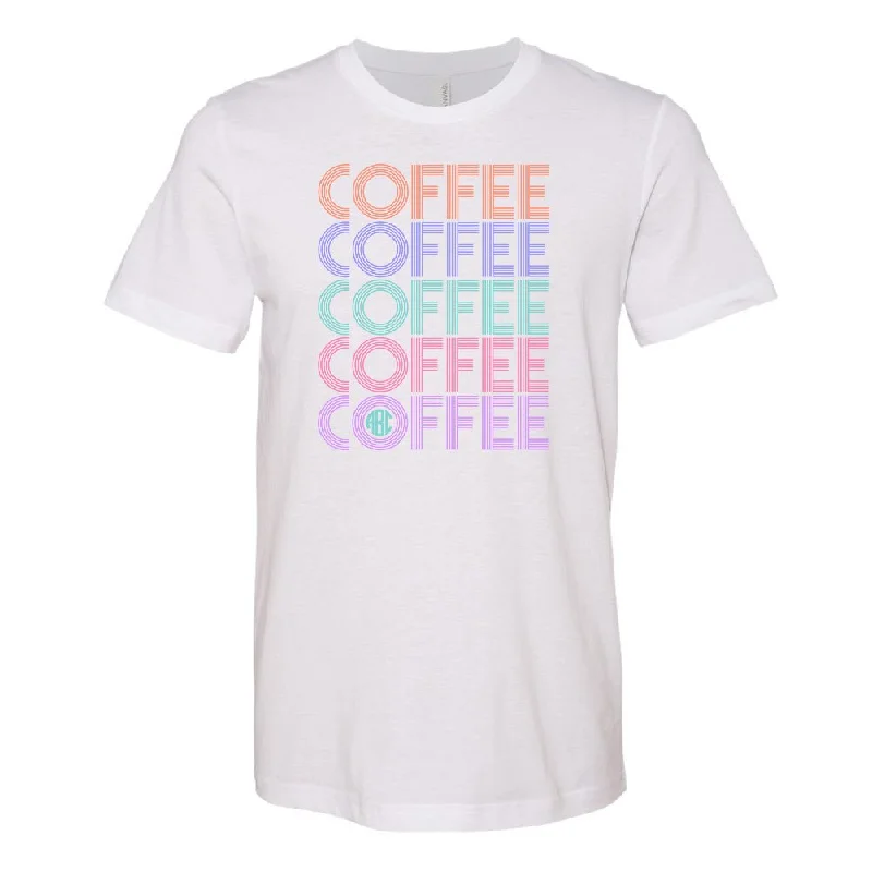 Monogrammed 'Retro Coffee' Premium T-Shirt