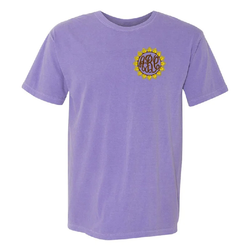 Monogrammed Sunflower T-Shirt