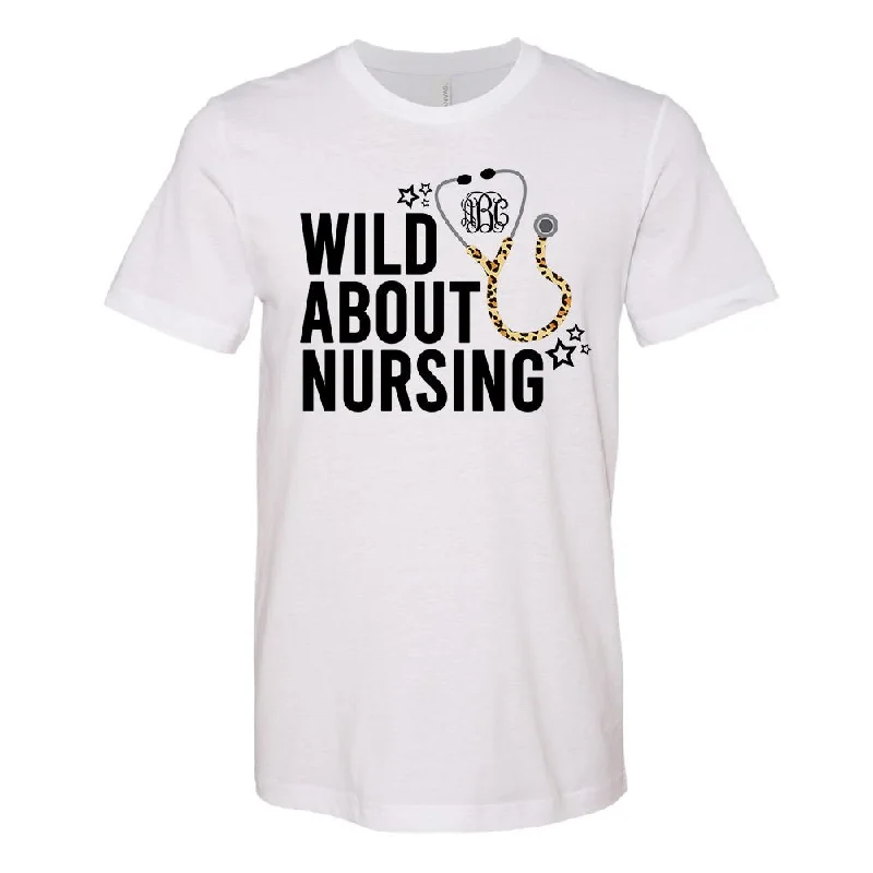 Monogrammed 'Wild About Nursing' Premium T-Shirt