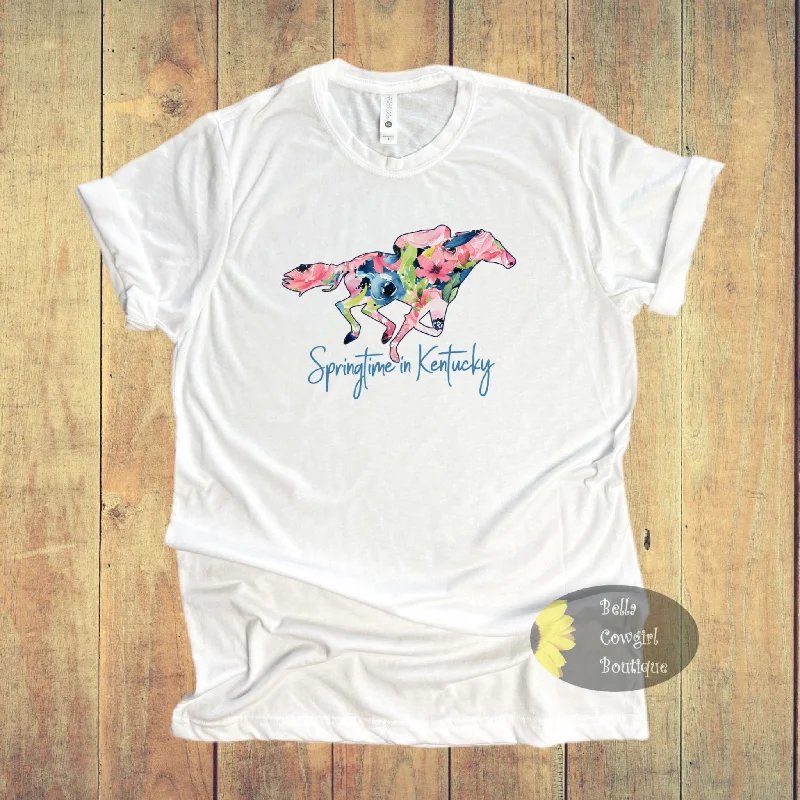 Spring Time In Kentucky Horse Race Derby T-Shirt