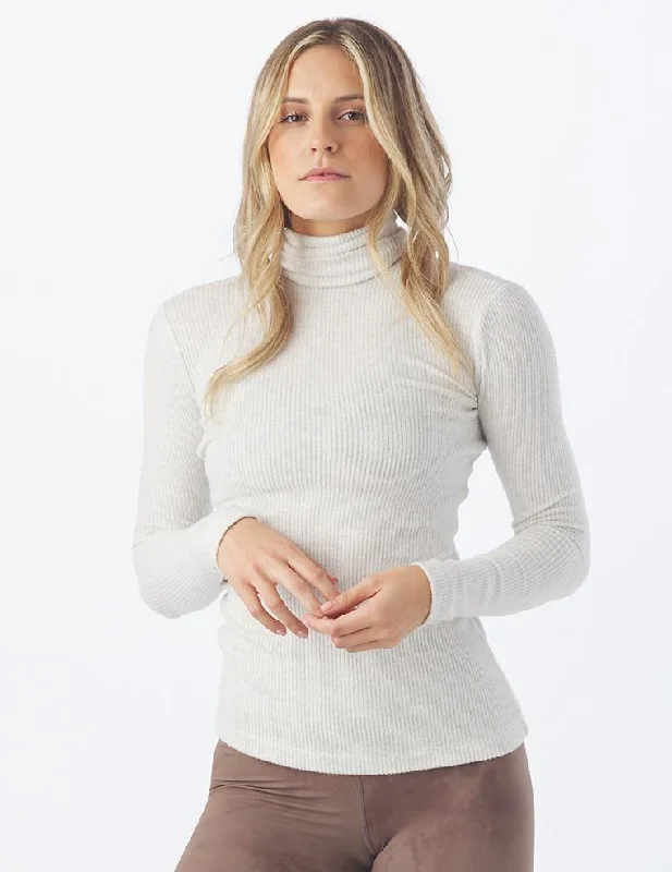 Comfort Turtleneck: Oatmeal Heather