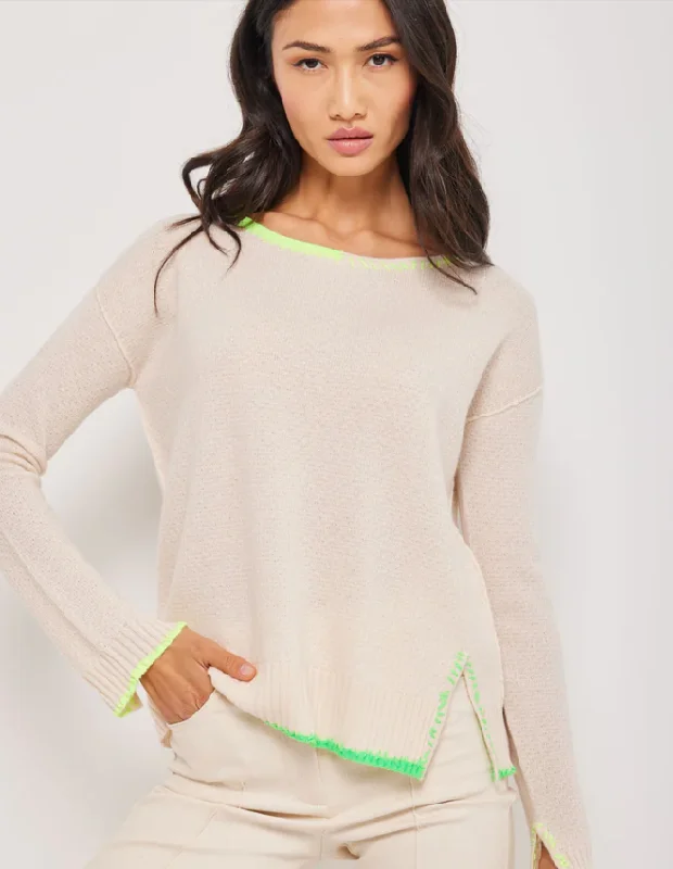 Lisa Todd Cream Split Decision Sweater