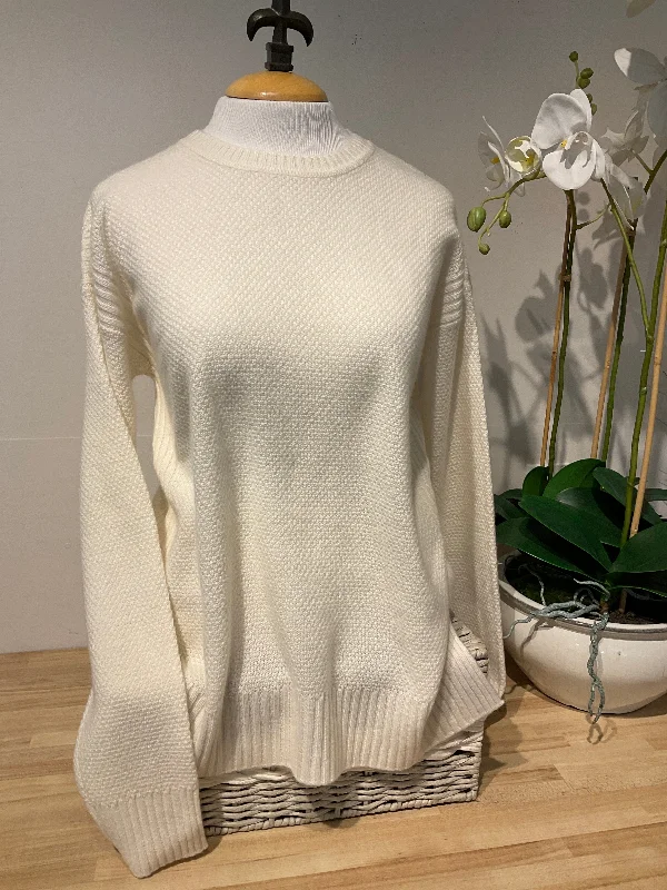 Pure Amici Salt Thermal Crew Neck 100% Cashmere Sweater