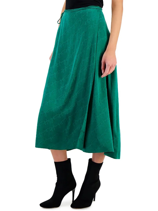 Womens Logo Cotton Wrap Skirt