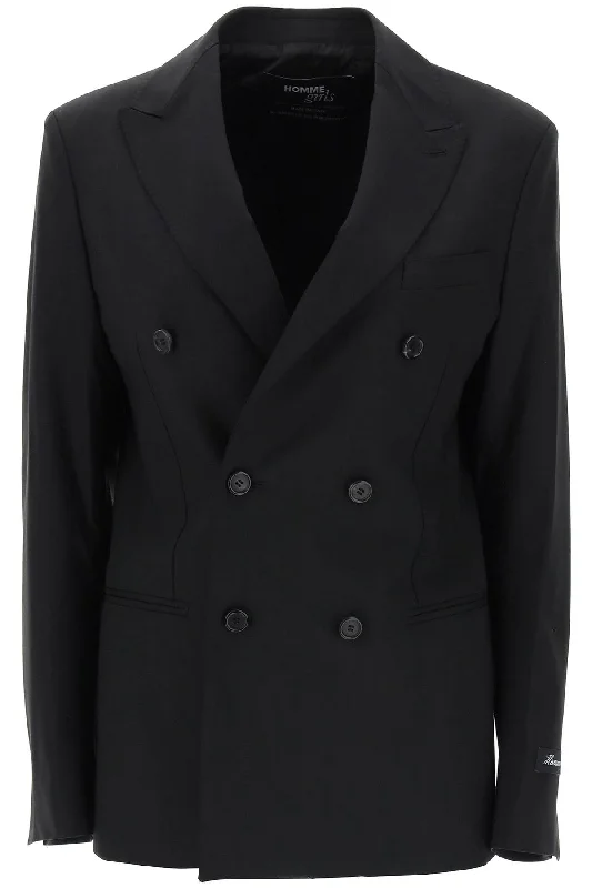 Homme Girls Women's Slim Fit Double-Breasted Blazer