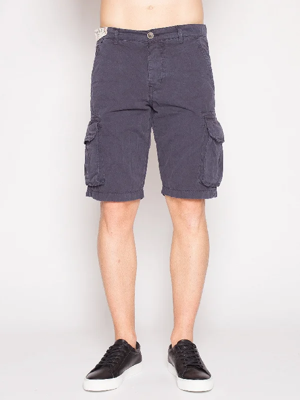 40WEFT - NICK 4148 - Shorts cargo DARK BLUE