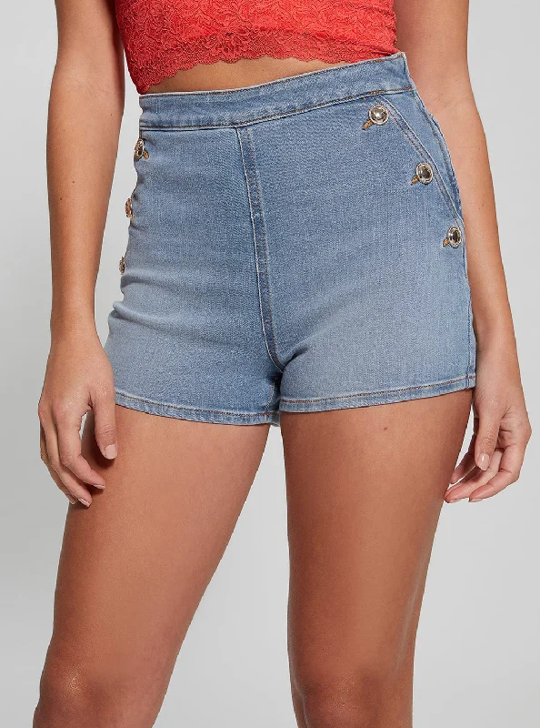 Blue High-Rise Janae Short