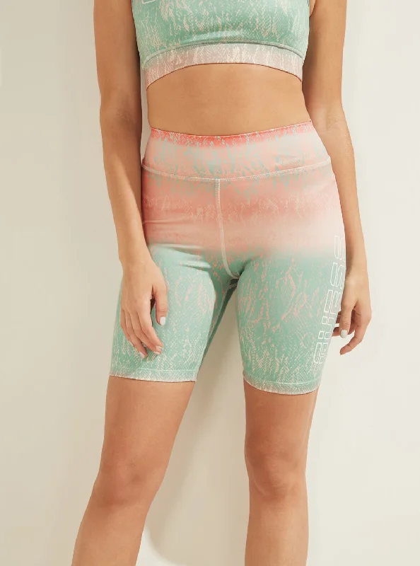 Eco Multi Python Corrine Active Biker Shorts