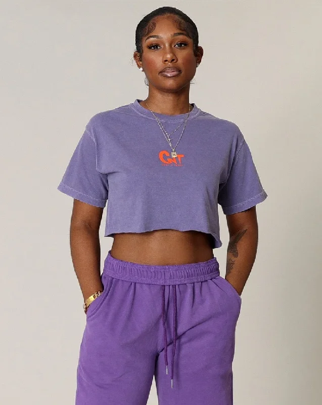 PURPLE N ORANGE ACTION CROP