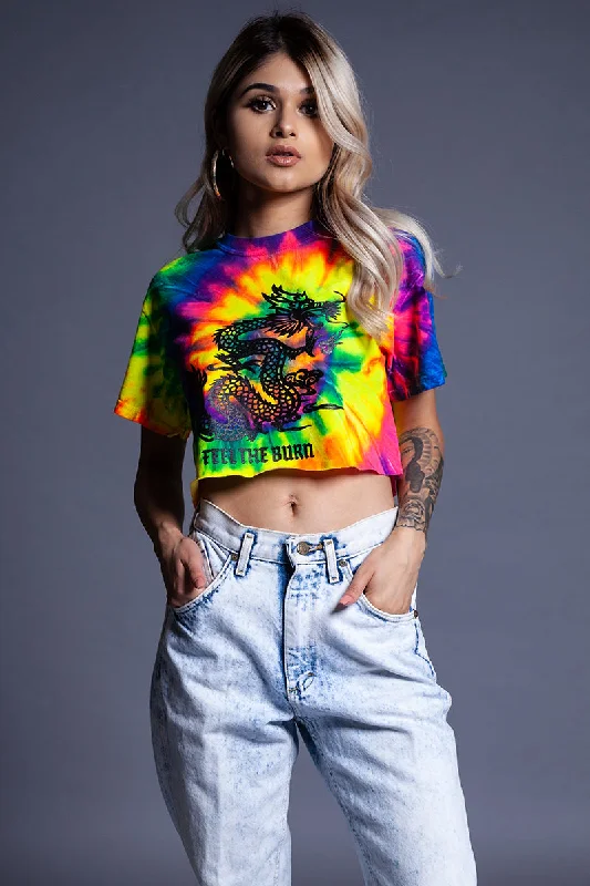 TIE DYE FTB CROP TEE