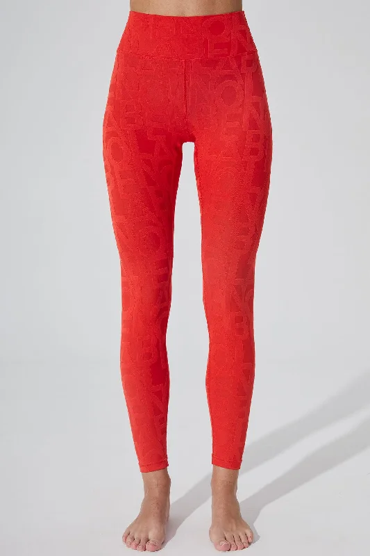 Classic Déese Fleur Legging 3D - Haute Red