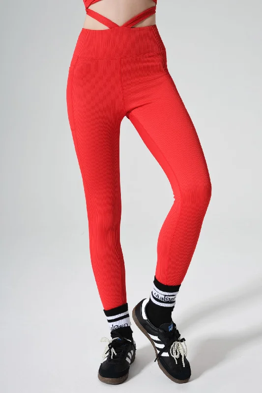 Selah High Waist Leggings - Savvy Red