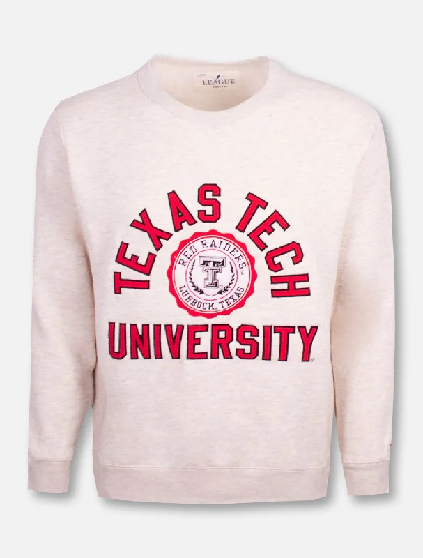 League Texas Tech Red Raiders  Double T "Stadium Seal" Oatmeal Crew