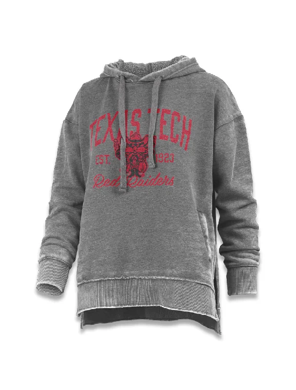 Press Box "Raider Red Arch Script" Crew Hi-Lo Raglan Fleece