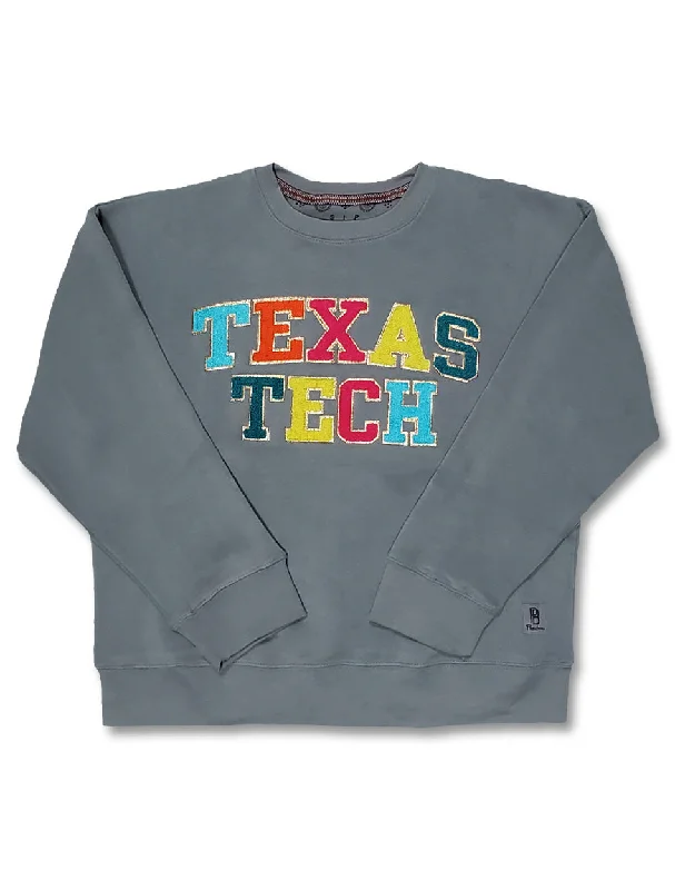 Press Box "Simply Chenille" Grey Prism Crew Neck Fleece