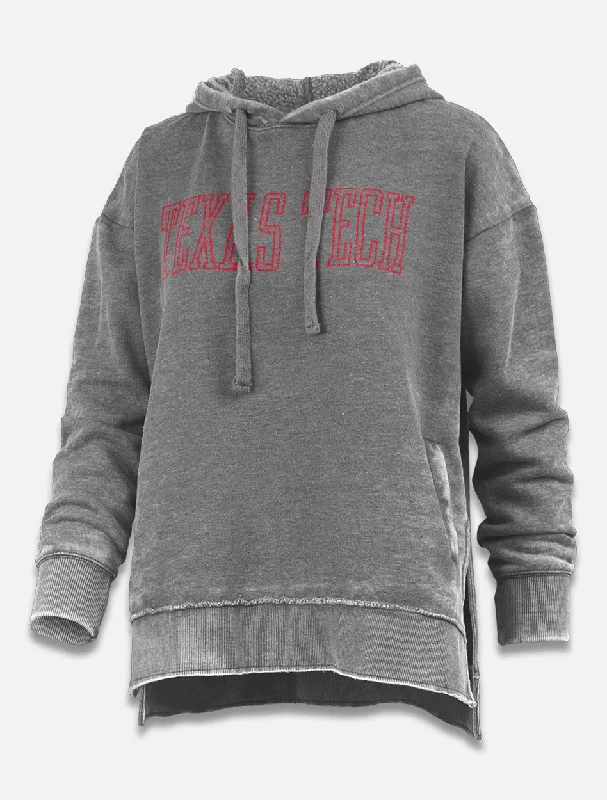 Pressbox Texas Tech Red Raiders "Marni" Vintage Wash Poncho Hoodie