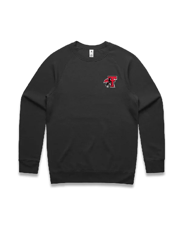 Texas Tech Dark Horse VAULT "Rearing Rider" Embroidered Crewneck Sweatshirt