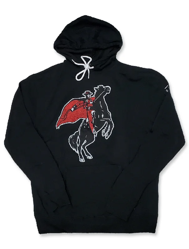 Texas Tech Dark Horse VAULT "Vintage Rearing Rider" Hood Sweatshirt