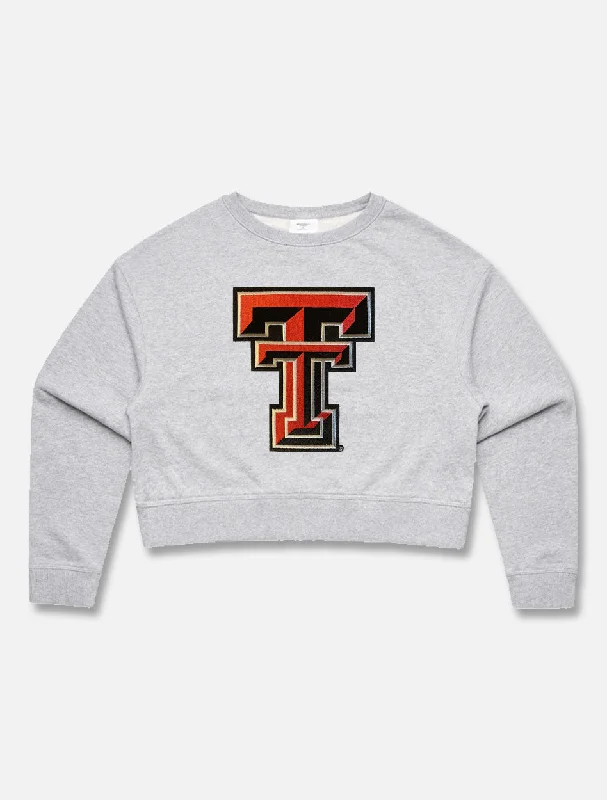 Texas Tech Red Raiders "Finely Finished Double T" Crop Sweatshirt