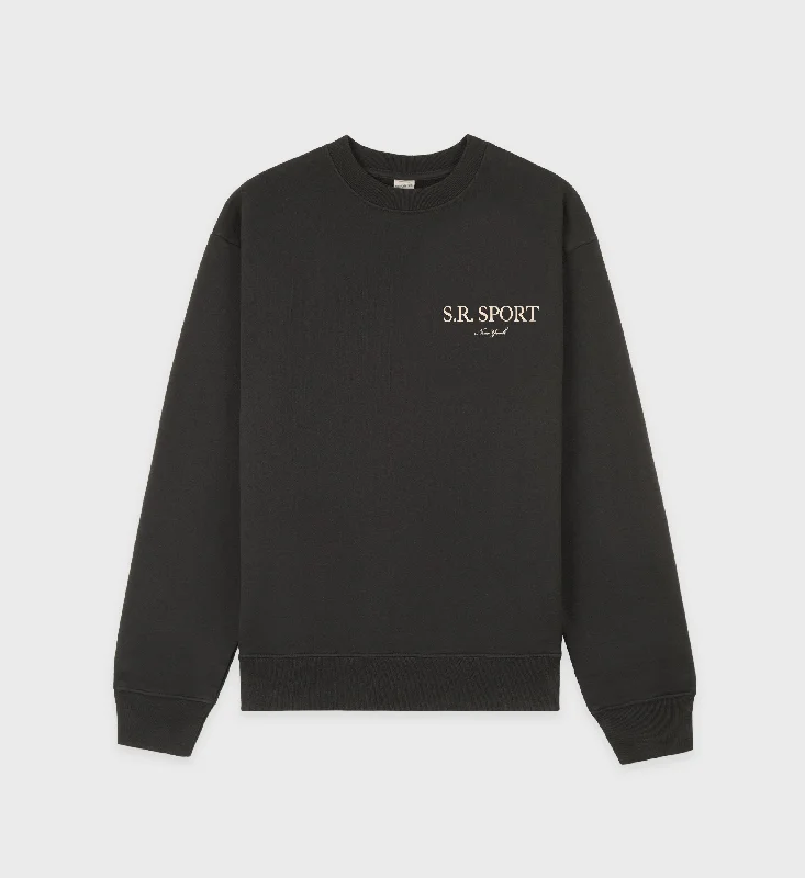 Wimbledon Crewneck - Faded Black/Cream